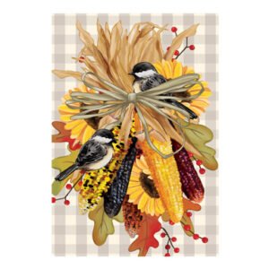Ornamental Corn Burlap Garden Flag